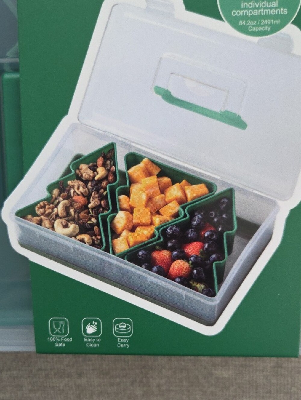 CWC | Tree Green 3-Compartment Snack Box - Picture 5 of 5